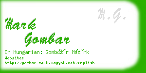 mark gombar business card